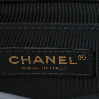 Chanel Caviar Chevron Quilted Medium Boy Flap Black 5 of 7