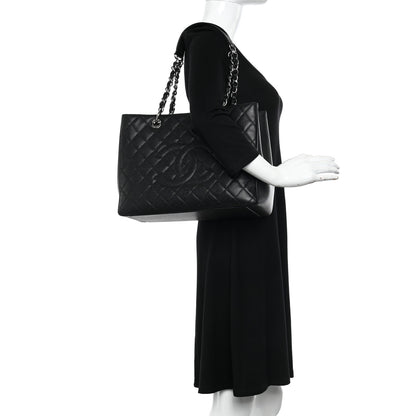 Chanel Caviar Quilted Grand Shopping Tote GST Black 2 of 10