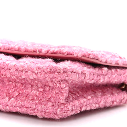 Chanel Tweed Quilted Flap Chain Waist Bag Pink 10 of 10