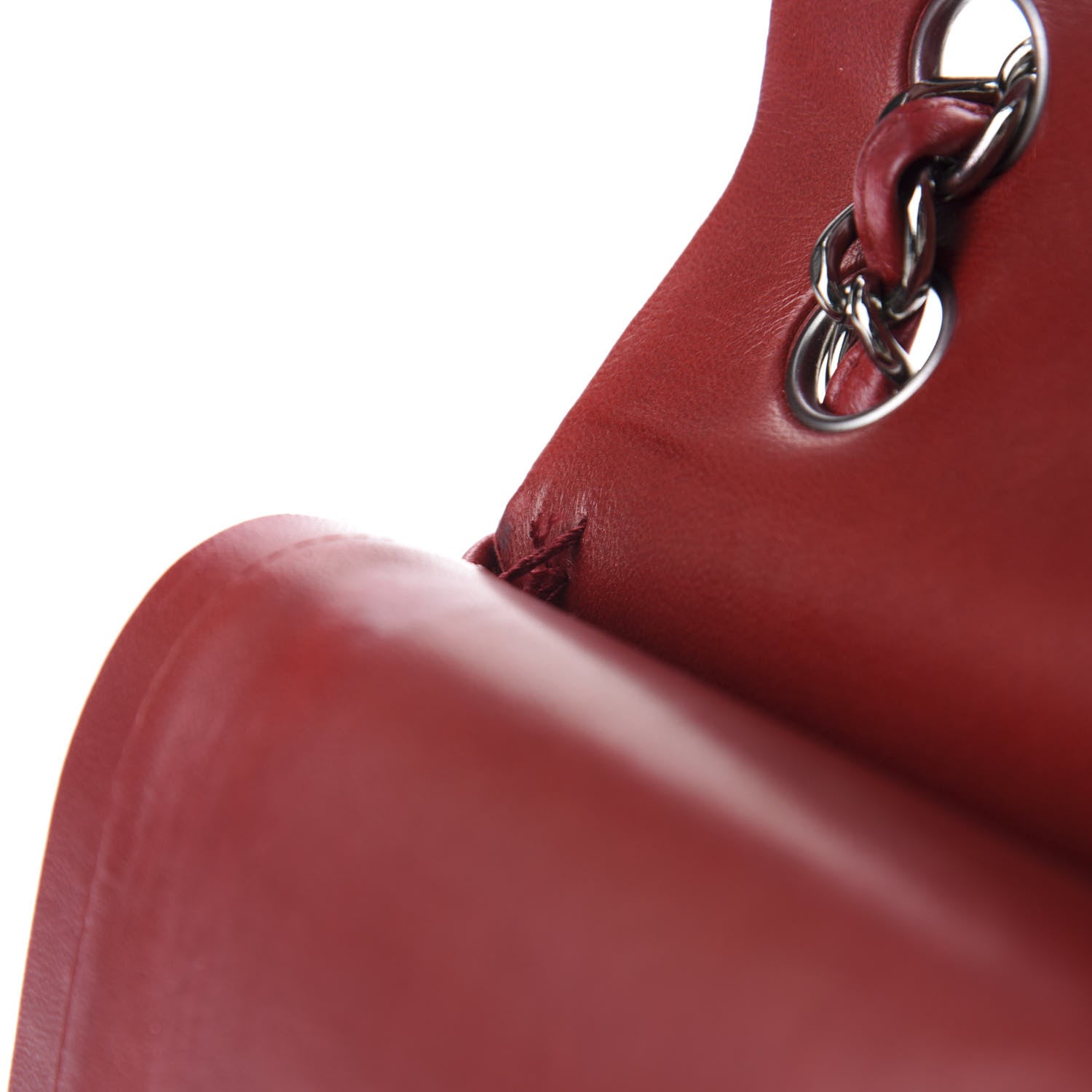 Chanel Lambskin Quilted Jumbo Double Flap Red 8 of 13