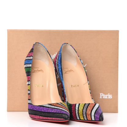 Christian Louboutin Suede Stripyglitter So Kate 120 Pumps 39.5 Multi 8 of 8