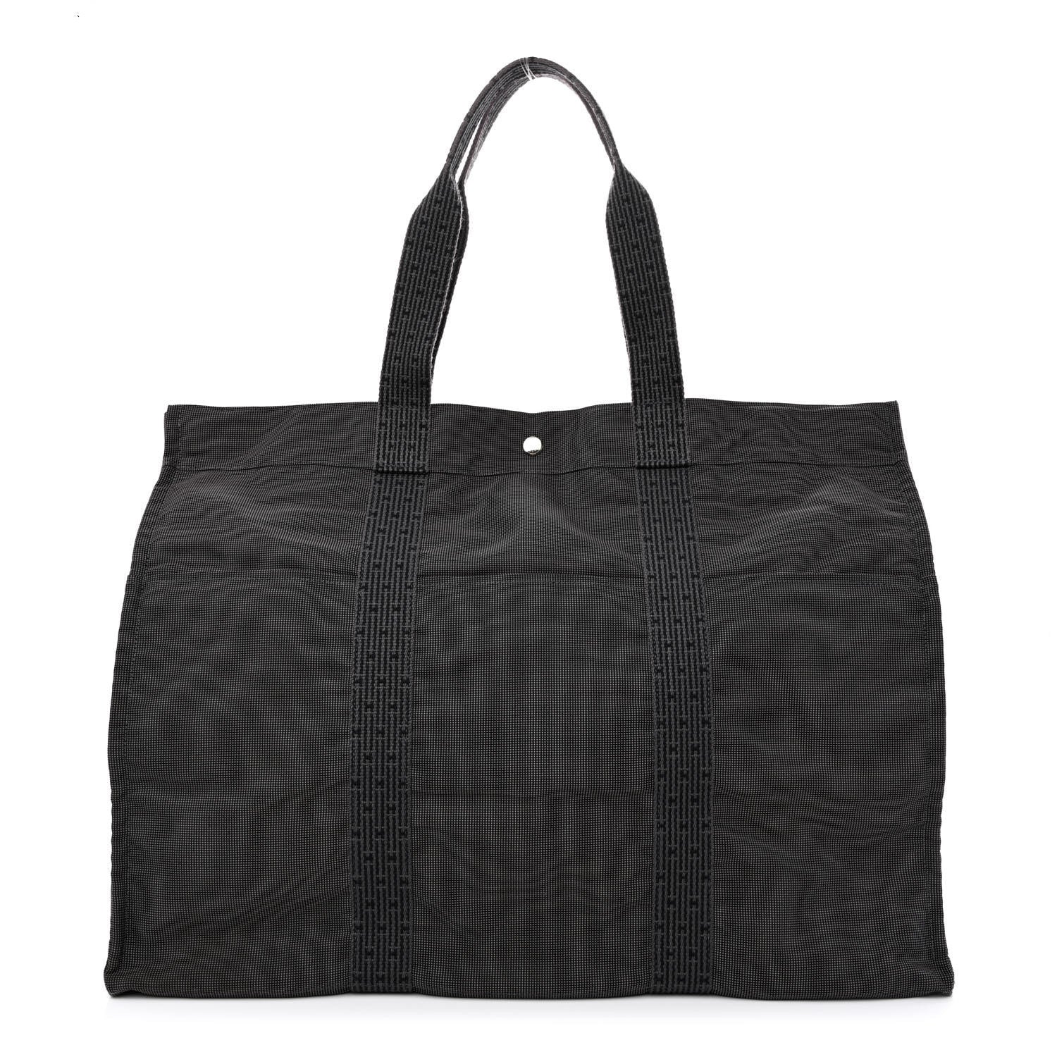 Hermes Canvas Herline Tote TGM Grey 1 of 10