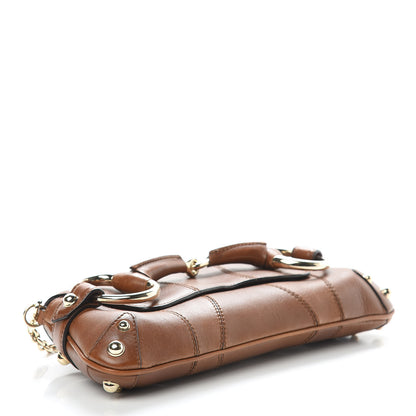 Gucci Calfskin Small Horsebit Chain Clutch Cuir 4 of 11