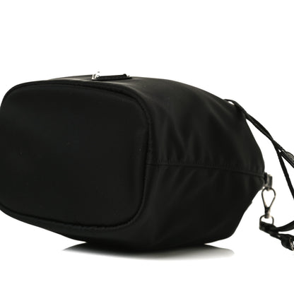 Prada Saffiano Tessuto Nylon Vela Bucket Wristlet Black 11 of 15