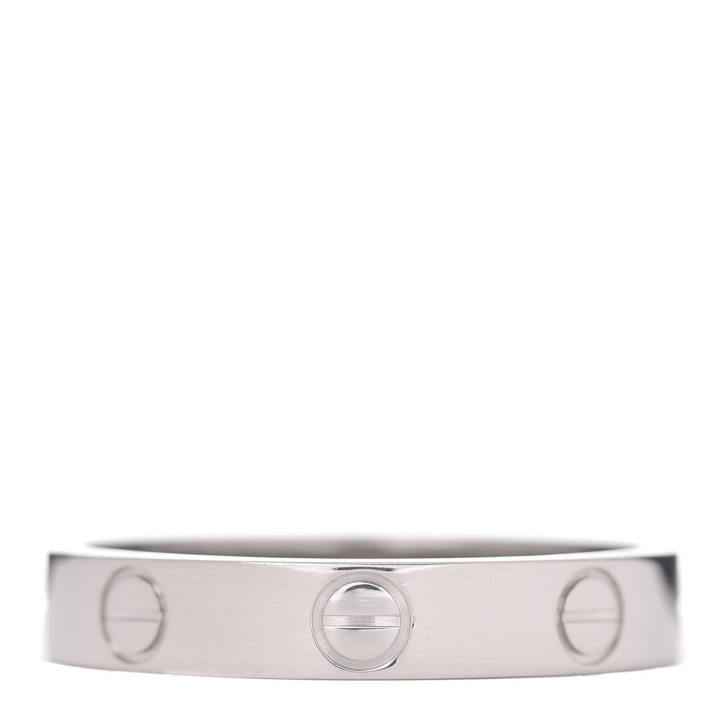 18K White Gold 3.5mm LOVE Wedding Band Ring 54 6.75