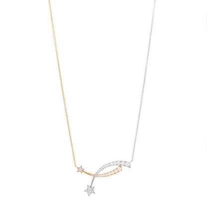 Chanel 18K White Yellow Gold Diamond Etoile Filante Necklace 1 of 4