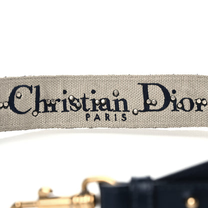Christian Dior Oblique Studded Shoulder Strap Blue 5 of 5