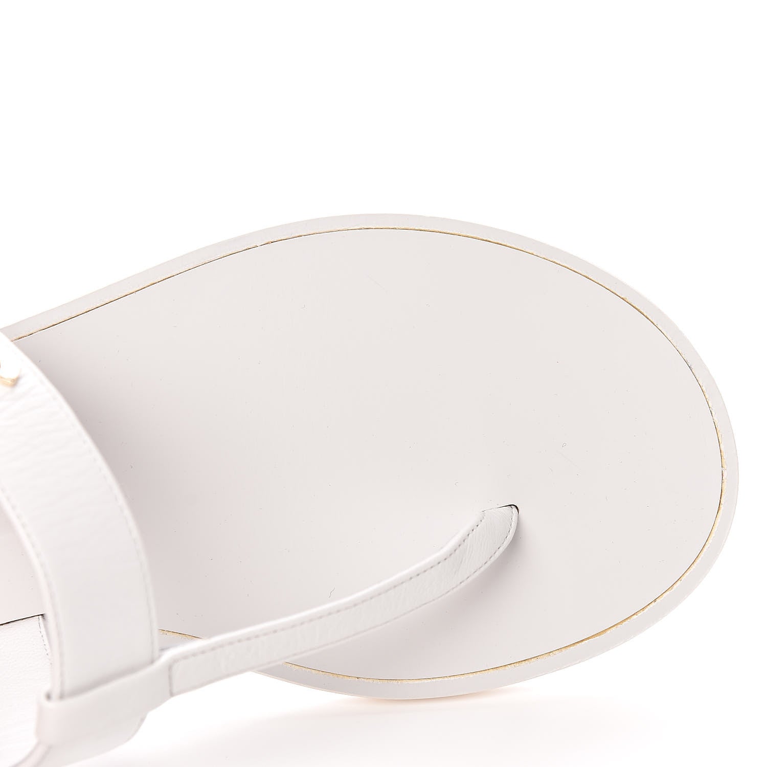 Chanel Lambskin CC Thong Sandals 36.5 White 10 of 11
