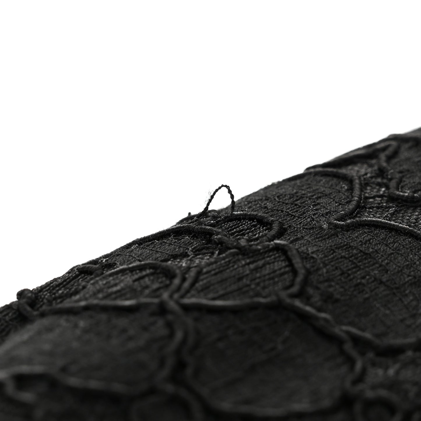 Calfskin Lace Miss Sicily Satchel Black