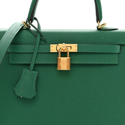 Hermes Epsom Kelly Sellier 25 Vert Vertigo 8 of 10