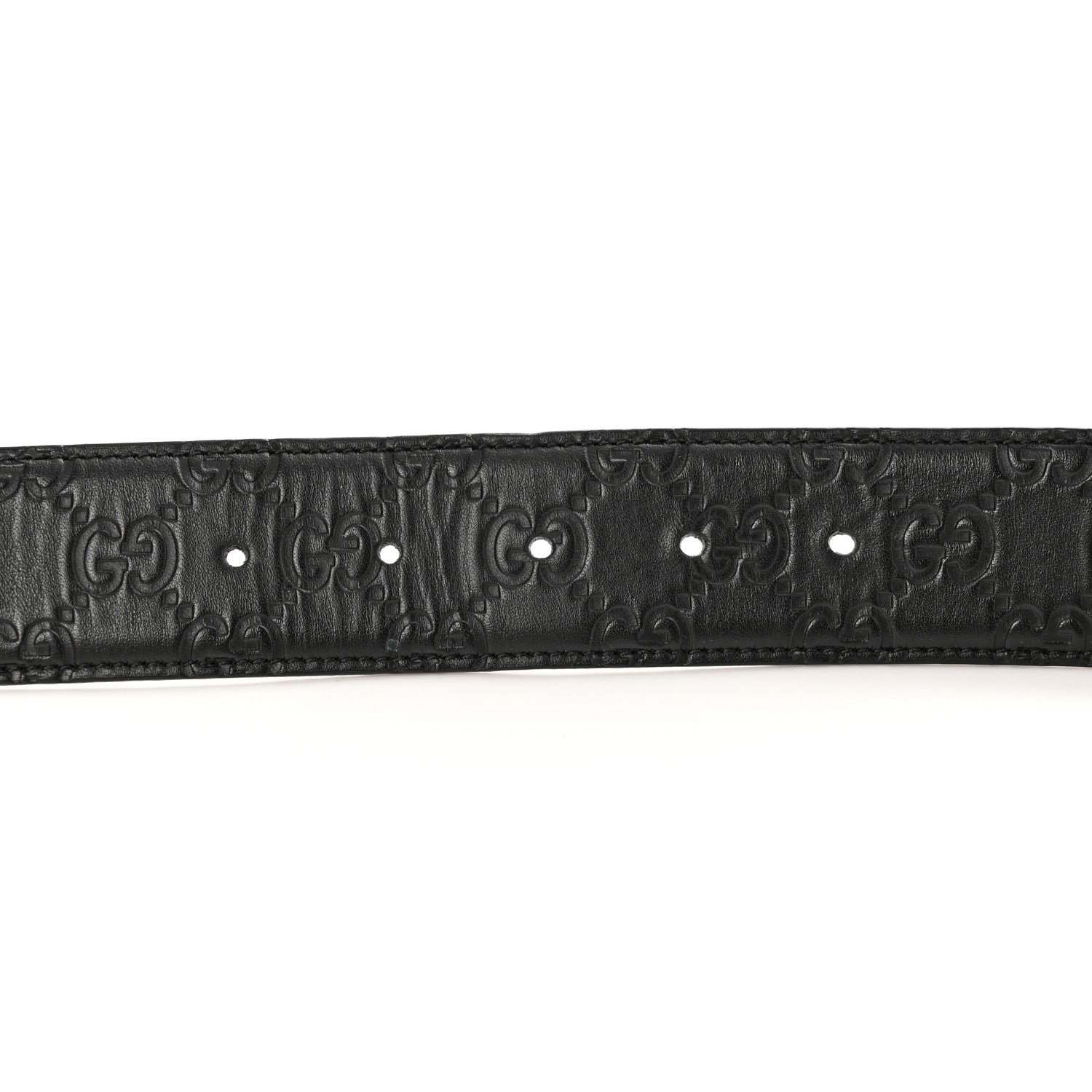 Gucci Guccissima Signature Interlocking G 40mm Belt 85 34 Black 4 of 8