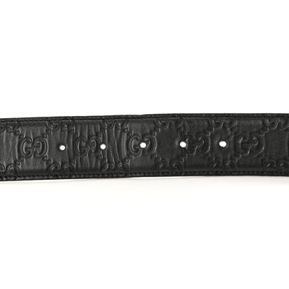 Gucci Guccissima Signature Interlocking G 40mm Belt 85 34 Black 4 of 8