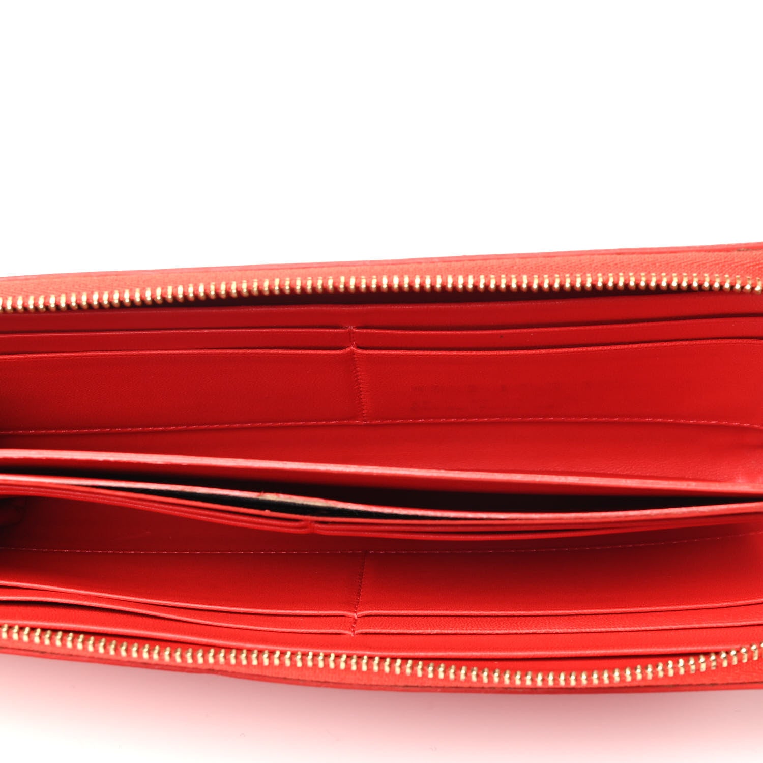 Celine Smooth Calfskin Large Half Zip Multifunction Wallet Red 3 of 3