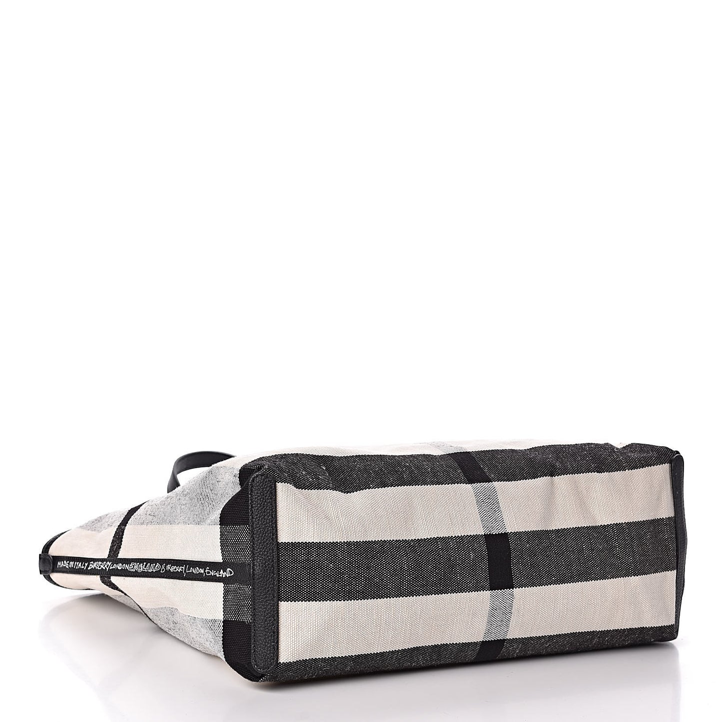 Coated Canvas Medium Reversible Doodle Tote White Black