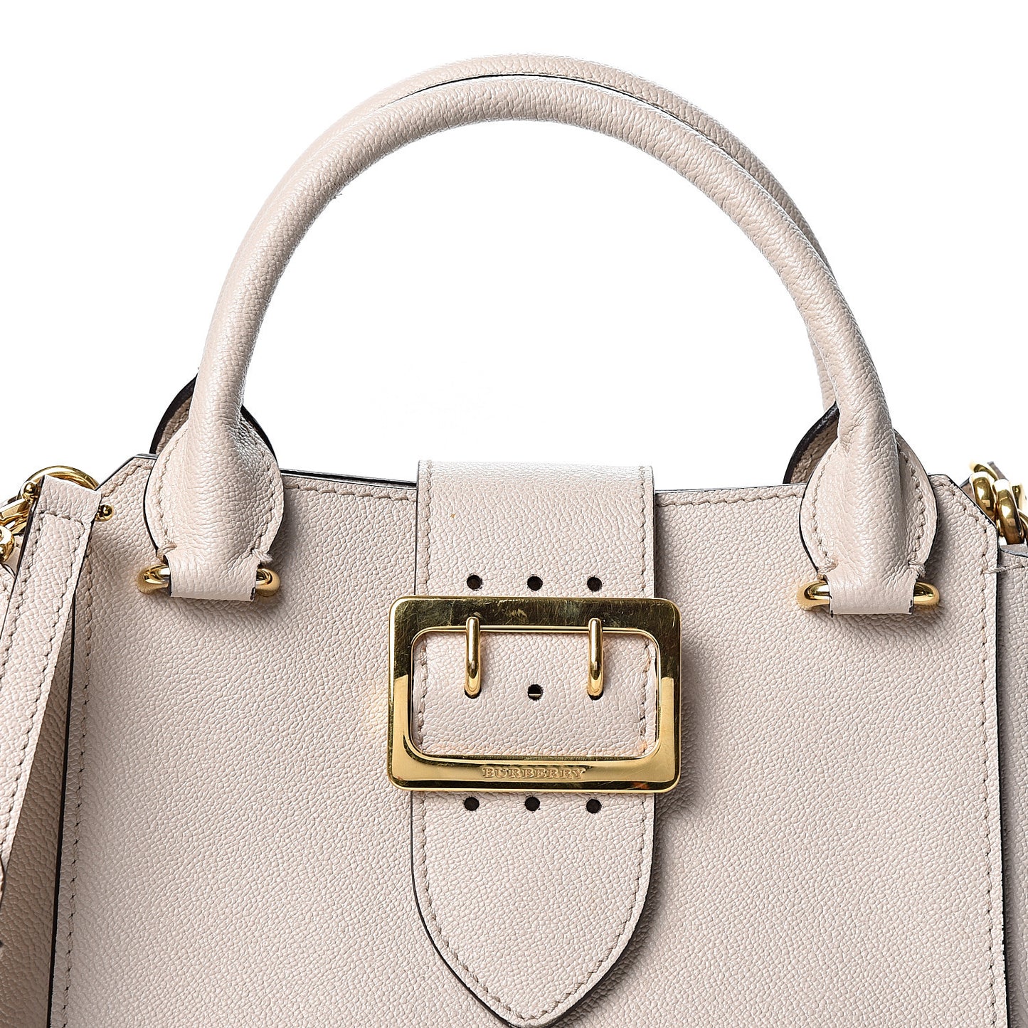 Soft Grain Calfskin Small Buckle Tote Limestone