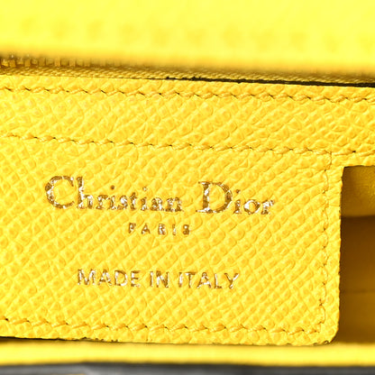 Christian Dior Grained Calfskin Saddle Bag With Strap Yellow 6 of 10