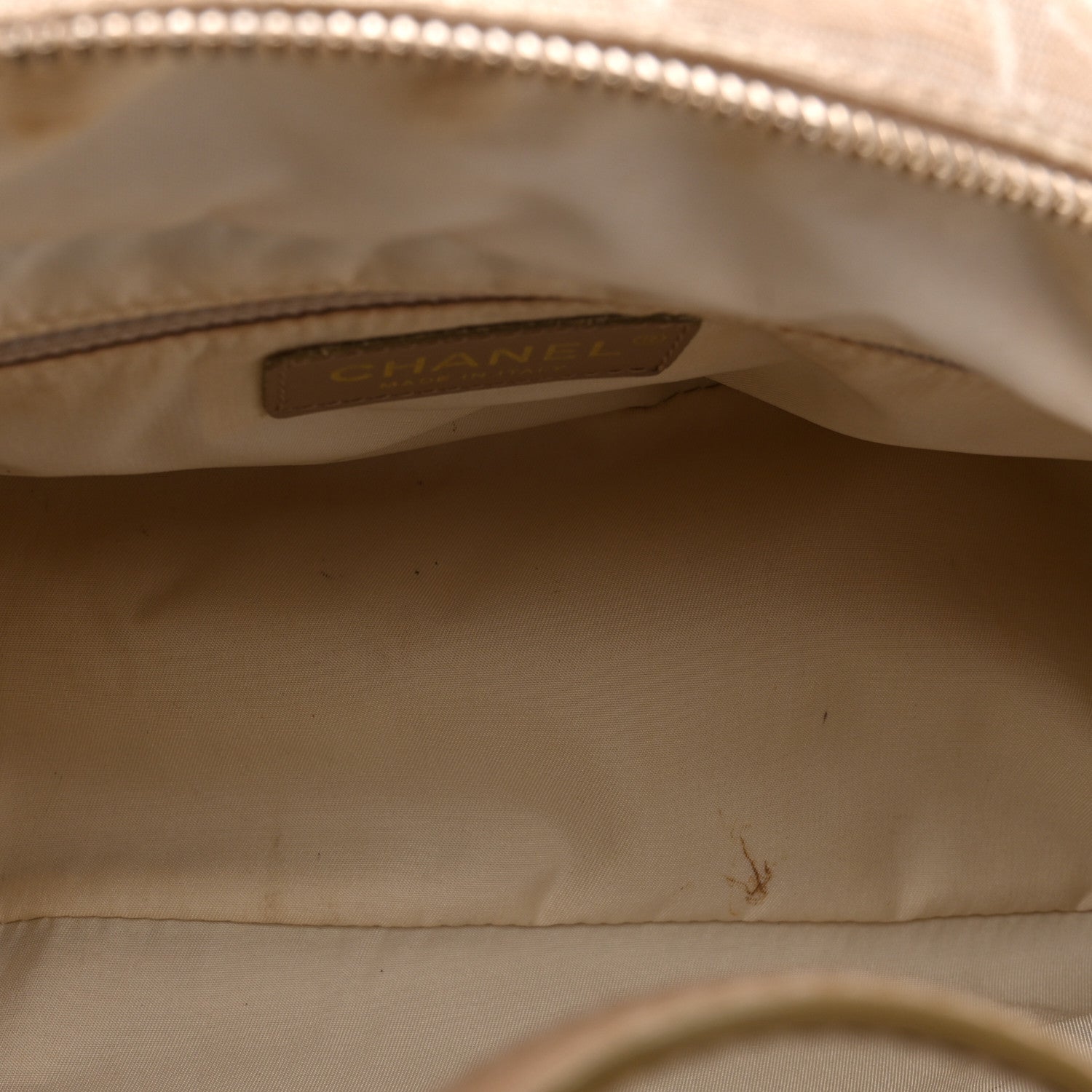 Chanel Nylon Travel Bowler Beige 5 of 17