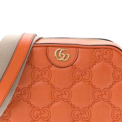 Gucci Calfskin GG Matelasse Shoulder Bag Spring Orange Natural 8 of 11