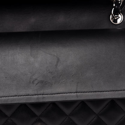 Chanel Lambskin Quilted Jumbo Double Flap Black 9 of 14