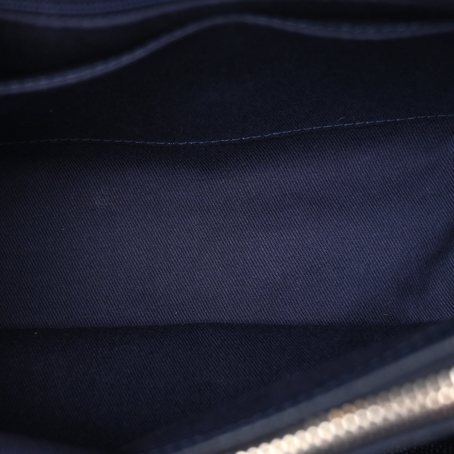 Grained Calfskin Small Neo Executive Shopper Tote Navy