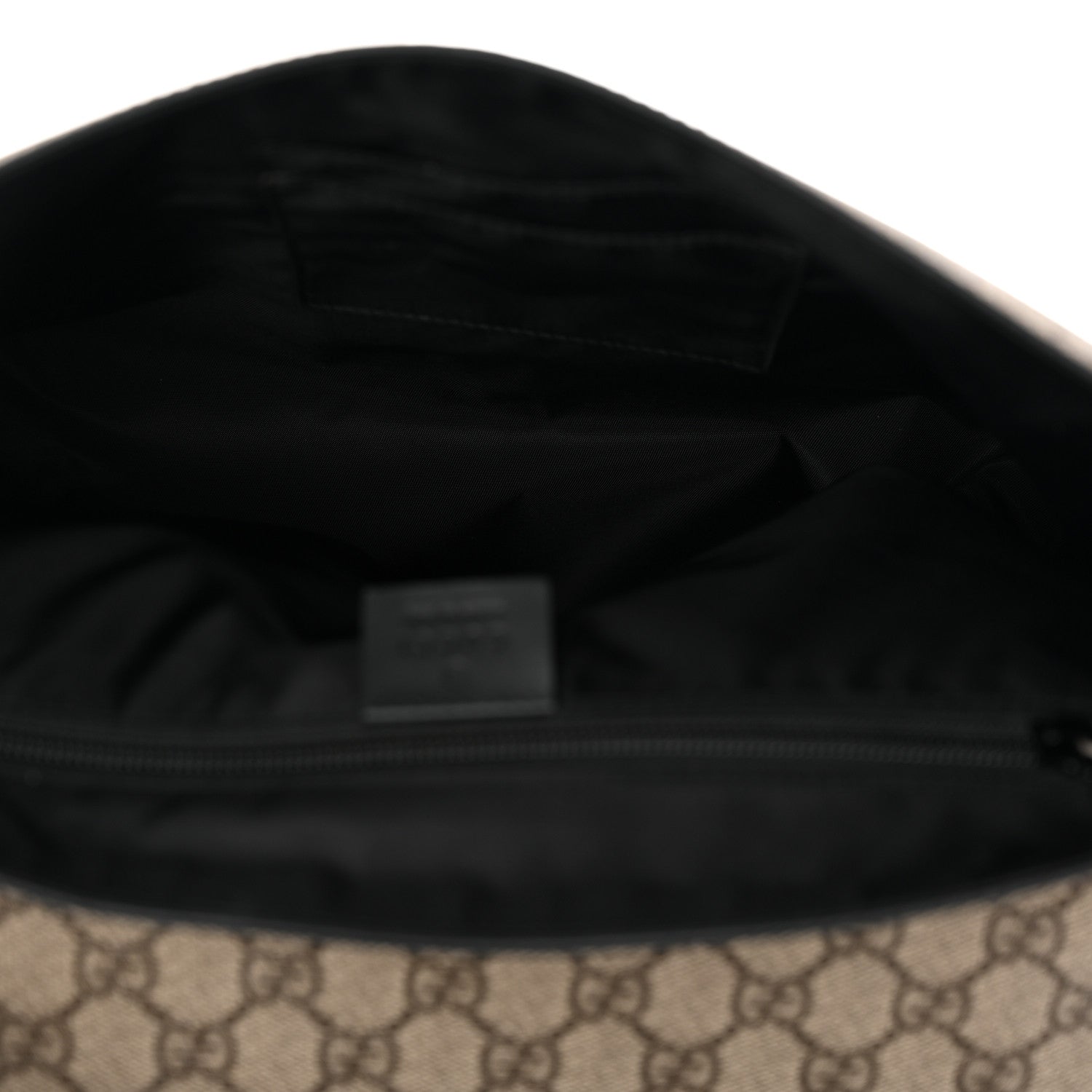 Gucci GG Supreme Monogram Web Flap Messenger Bag Black 5 of 10