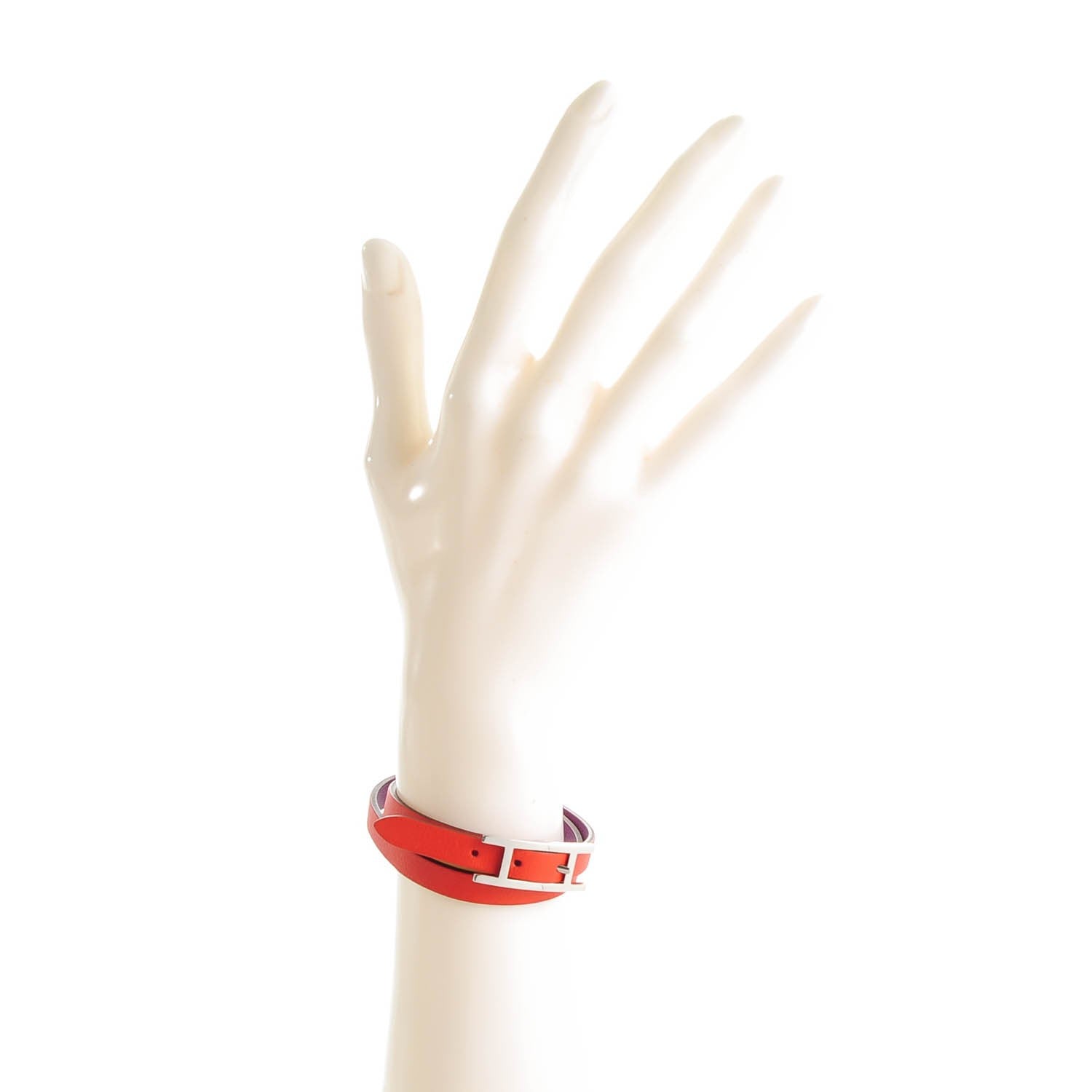 Hermes Swift Behapi Double Tour Reversible Bracelet Small Anemone Capucine 2 of 6