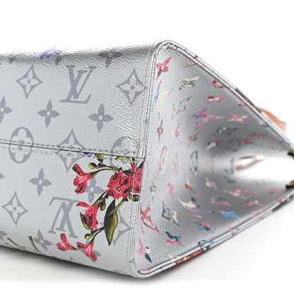Louis Vuitton Metallic Monogram LV Garden OnTheGo MM Silver 9 of 9