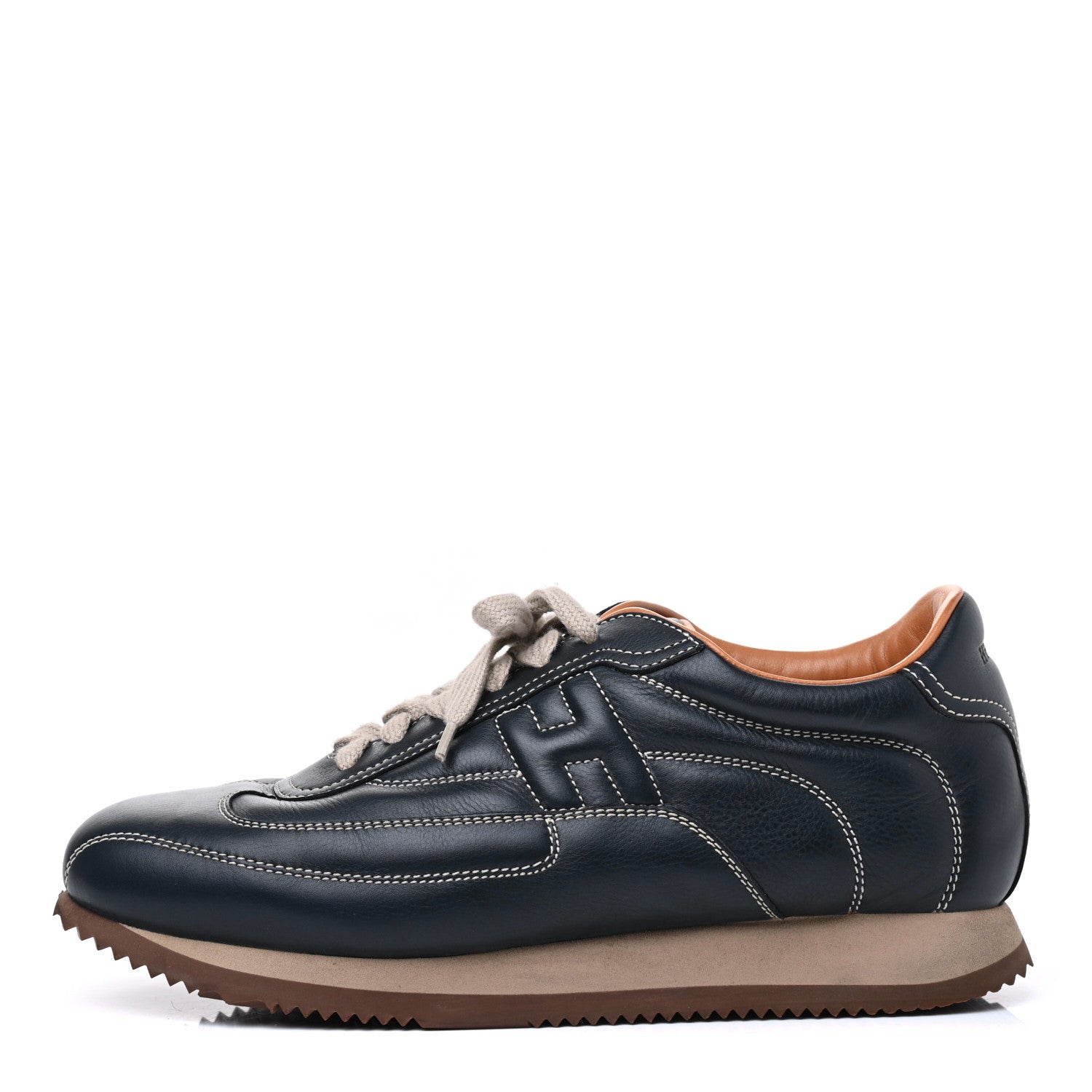 Hermes Calfskin Womens Quick Sneakers 38 Black 1 of 8