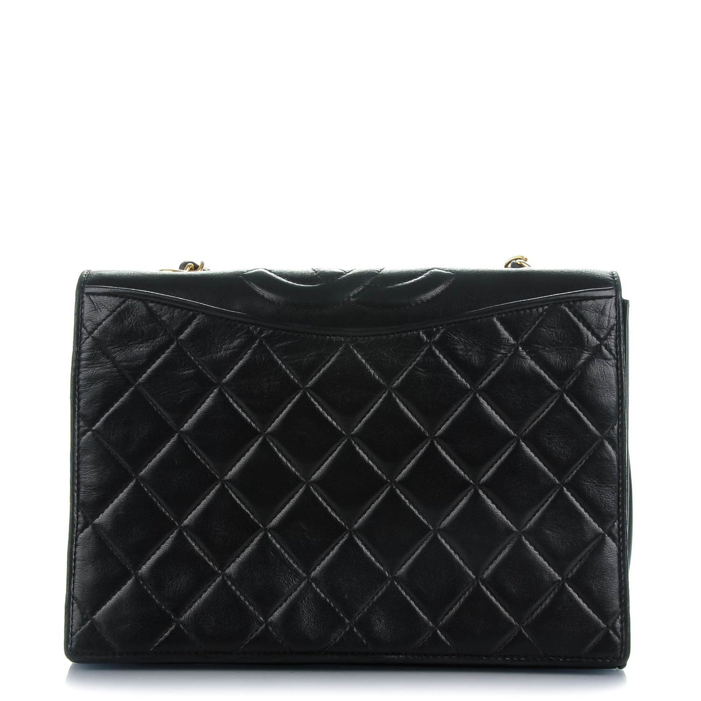 Lambskin Quilted CC Small Single Flap Black