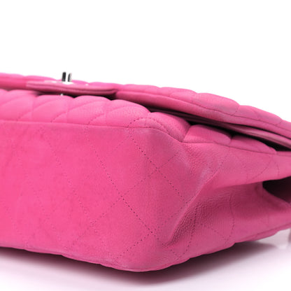 Chanel Iridescent Caviar Quilted Jumbo Double Flap Pink 6 of 10