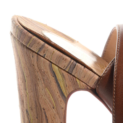 Christian Louboutin Leather Glory 140 Platform Sandals 36.5 Brown 7 of 7