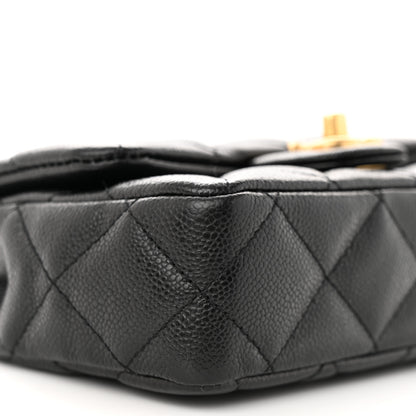 Chanel Caviar Quilted Mini Sweetheart Rectangular Flap Black 9 of 11