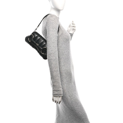 Gucci Nappa Vertical Matelasse Small Maxi Horsebit Chain Shoulder Bag Black 2 of 10