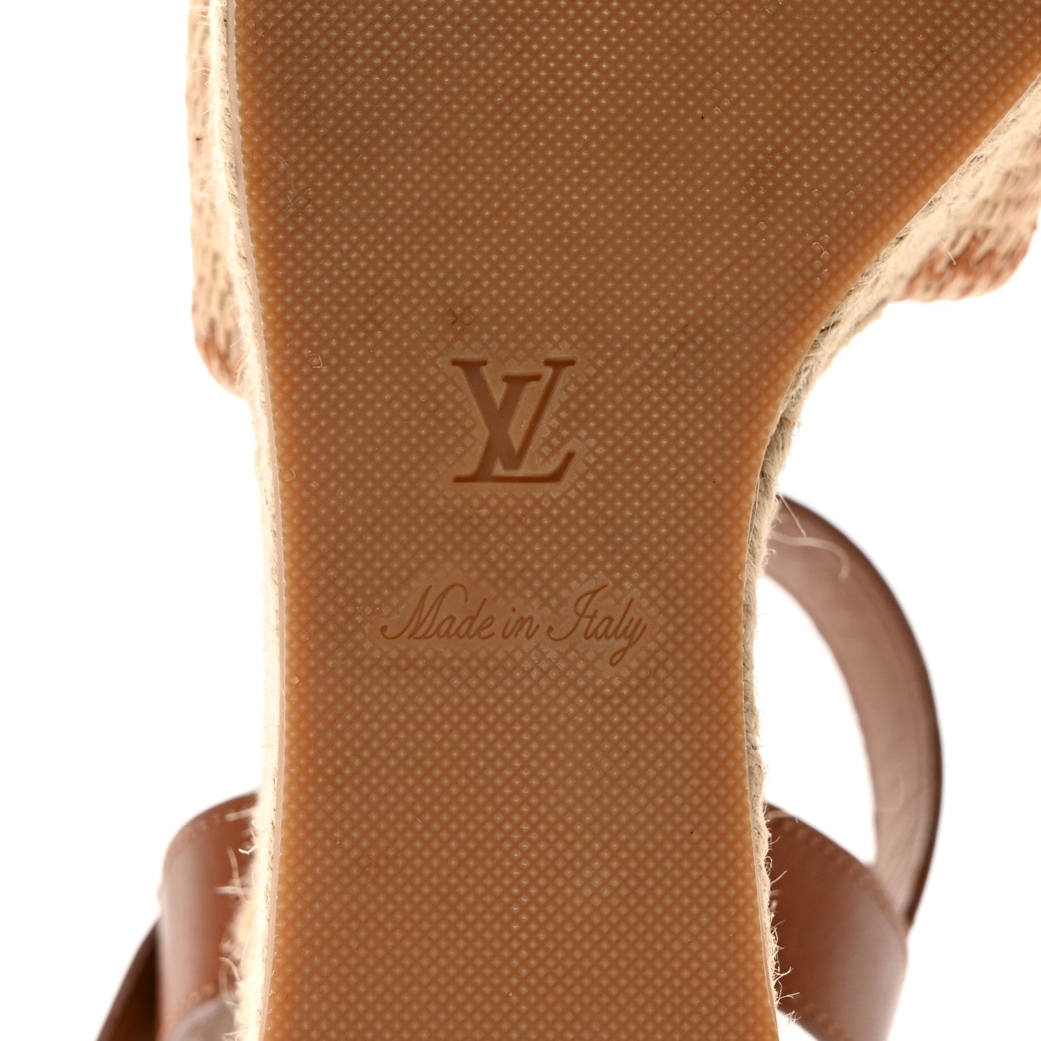Louis Vuitton Cotton Monogram Embroidered Starboard Wedge Espadrilles 40 Beige Tan 8 of 9
