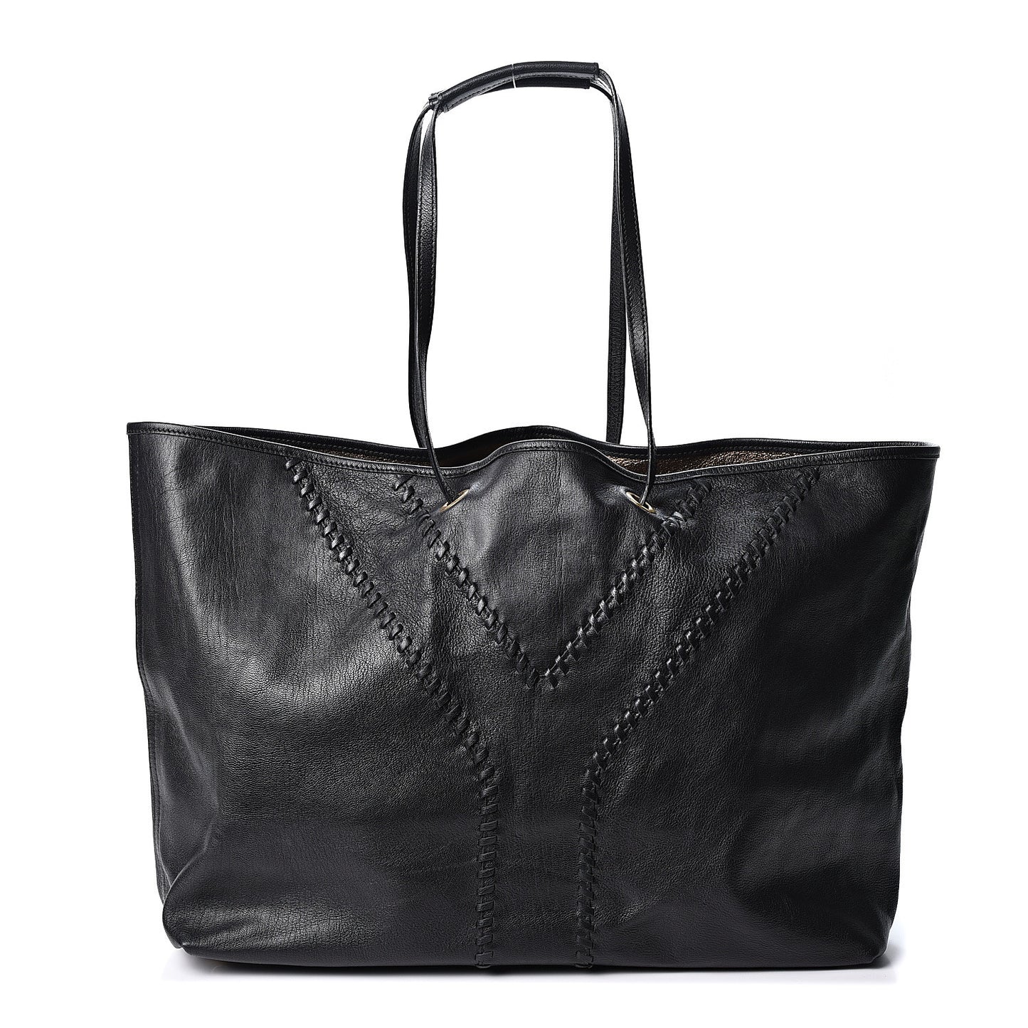 Calfskin Large Neo Double Reversible Tote Black Bronze