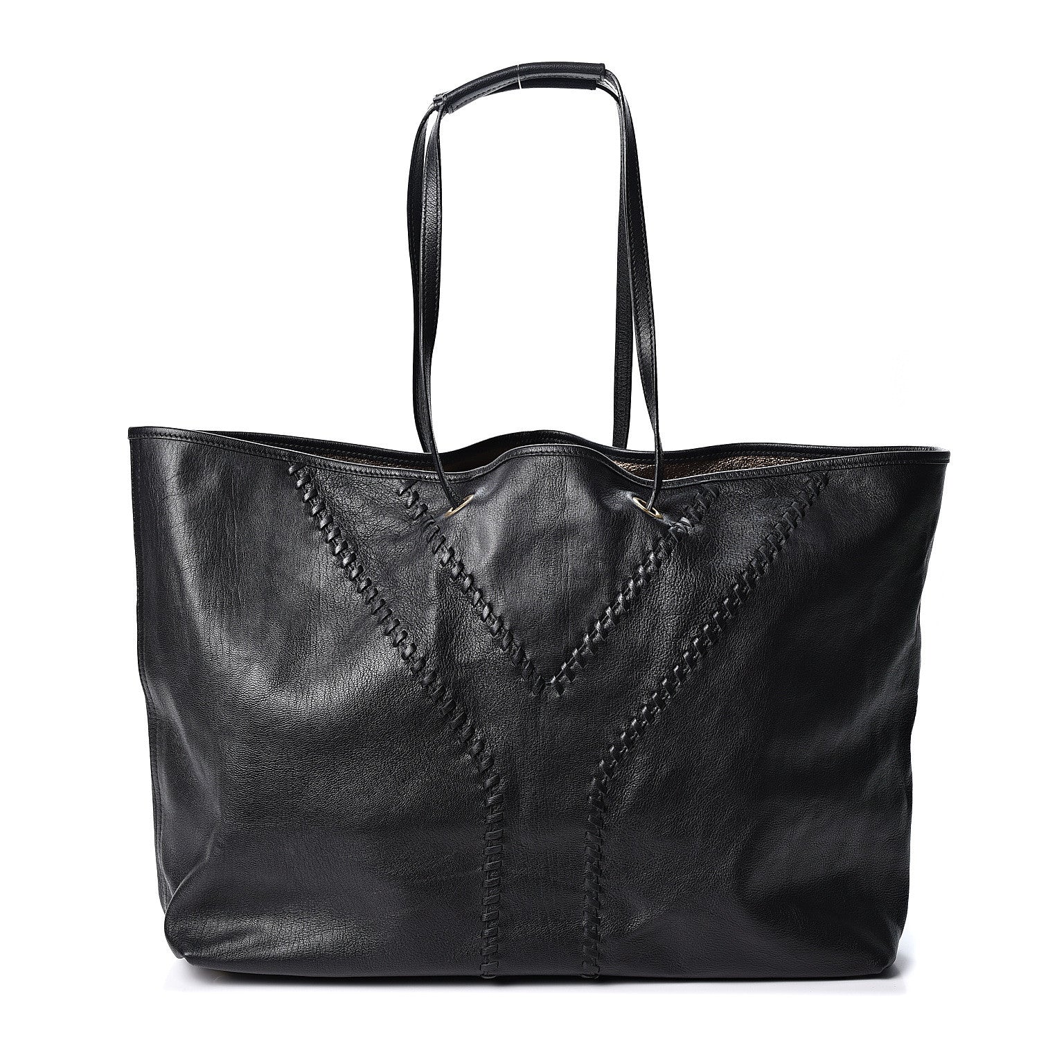 Saint Laurent Calfskin Large Neo Double Reversible Tote Black Bronze 1 of 7