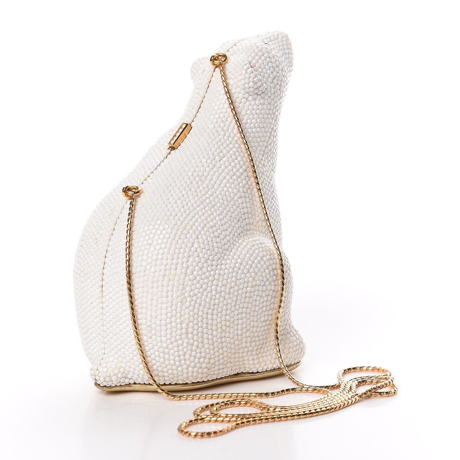 Judith Leiber Swarovski Crystal Polar Bear Minaudiere Clutch White 5 of 18