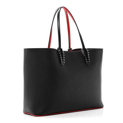 Christian Louboutin Calfskin Empire Spikes East West Cabata Tote Black 4 of 11