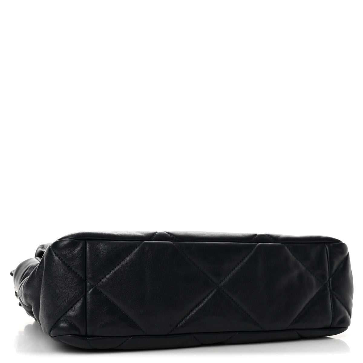 Chanel Goatskin Quilted Large Chanel 19 Flap Dark Blue 4 of 13
