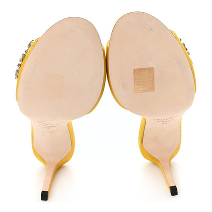 Jimmy Choo Satin Crystal Stacey 85 Sandals 37 Sun 6 of 9