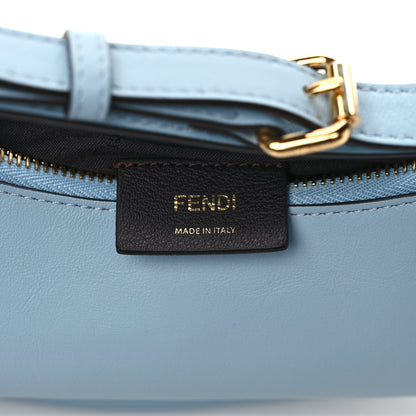 Fendi Vitello Grace Matte Small Fendigraphy Hobo Bag Azzurro Baby 6 of 9