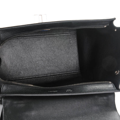 Celine Drummed Calfskin Suede Small Trapeze Black 5 of 7