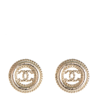 Chanel Twisted CC Earrings Light Gold 1 of 5
