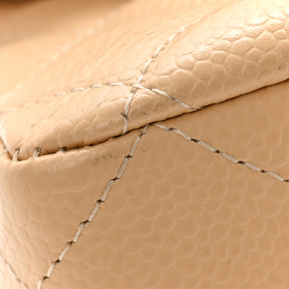 Chanel Caviar Quilted Medium Double Flap Beige 11 of 12