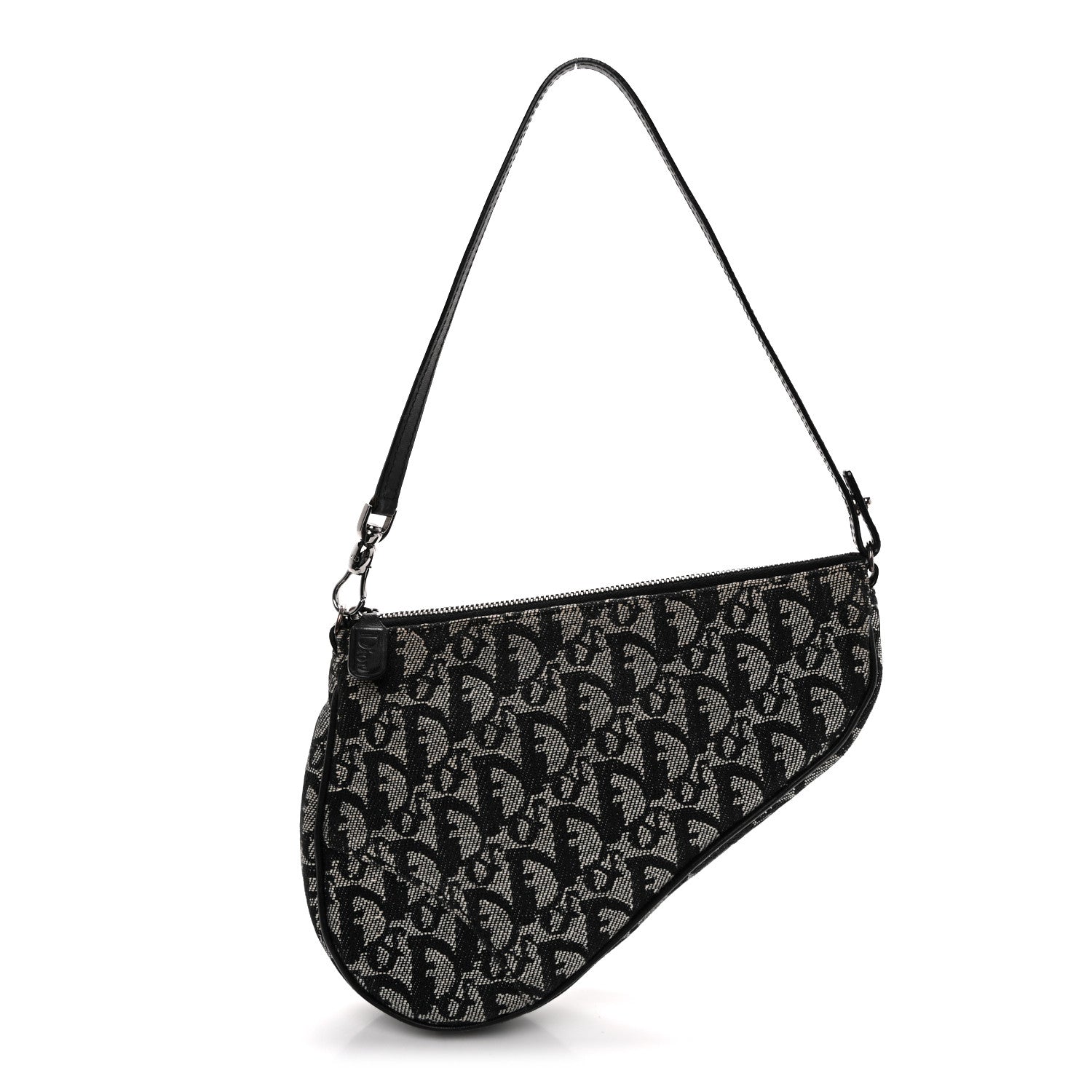 Christian Dior Monogram Mini Saddle Pochette Black 1 of 11