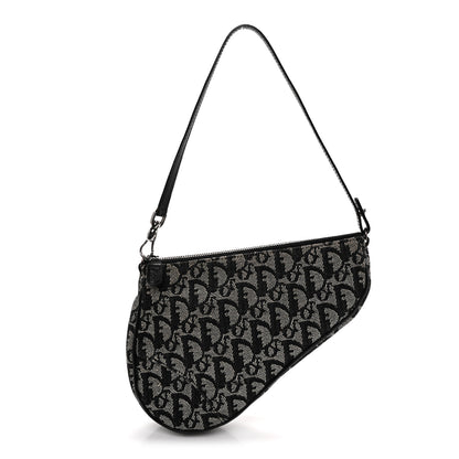 Christian Dior Monogram Mini Saddle Pochette Black 1 of 11