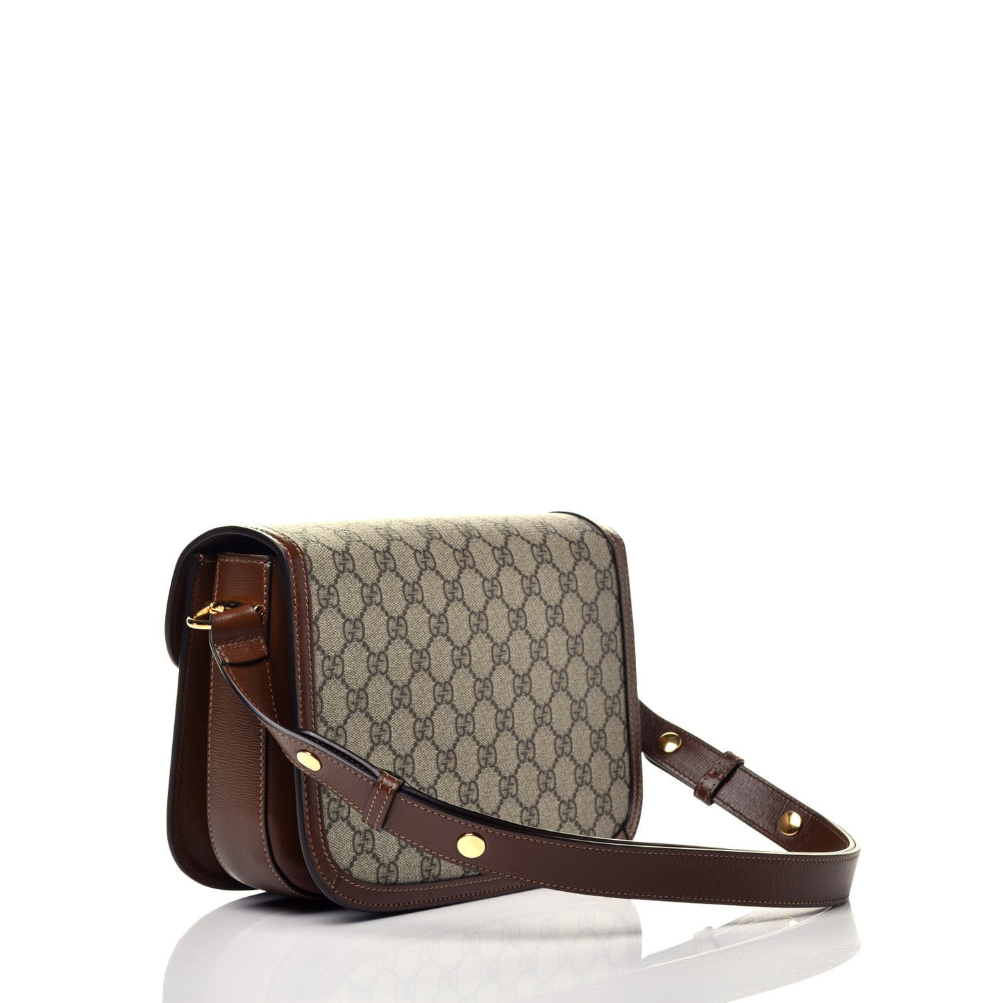 GG Supreme Monogram Horsebit 1955 Shoulder Bag Beige Brown Sugar