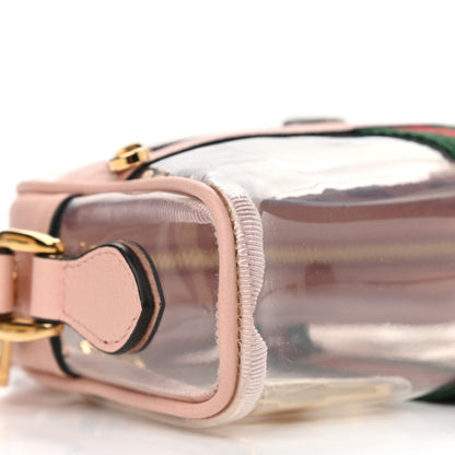 Gucci Vinyl Web Mini Ophidia Transparent Shoulder Bag Perfect Pink 7 of 8