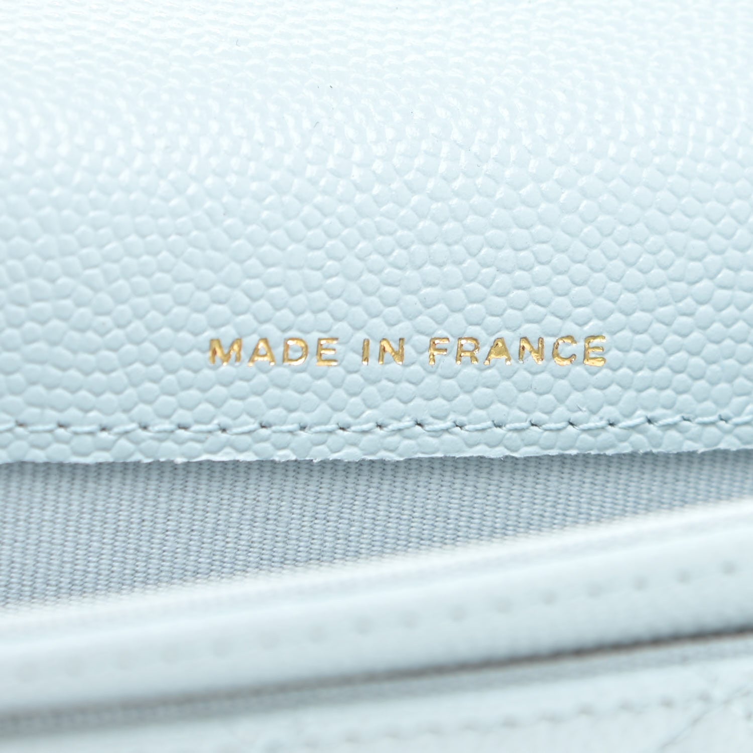 Chanel Caviar Quilted Flap Card Holder Wallet Light Blue 9 of 13