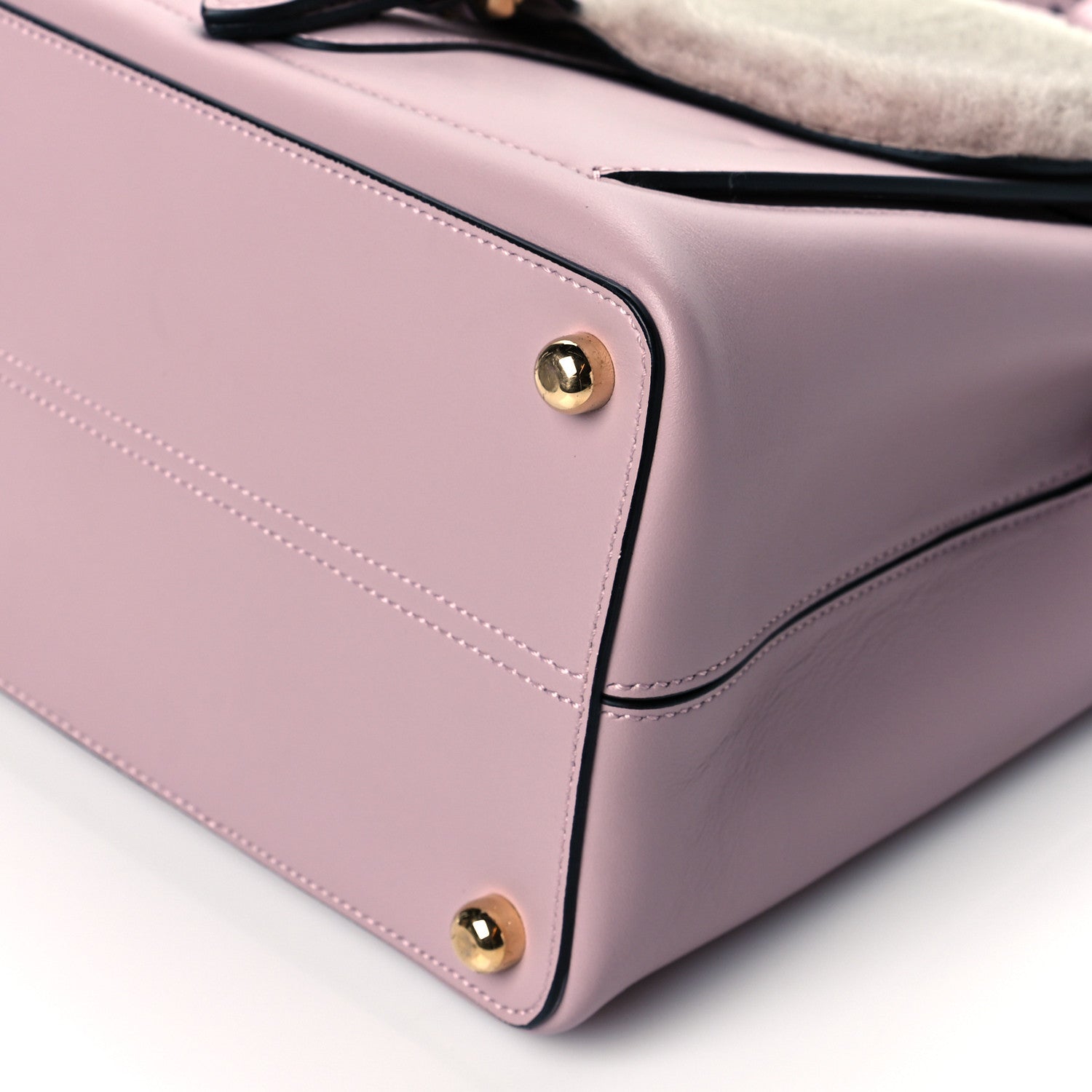 Burberry Smooth Calfskin Shearling Small Saddle Tote Pale Orchid 9 of 9